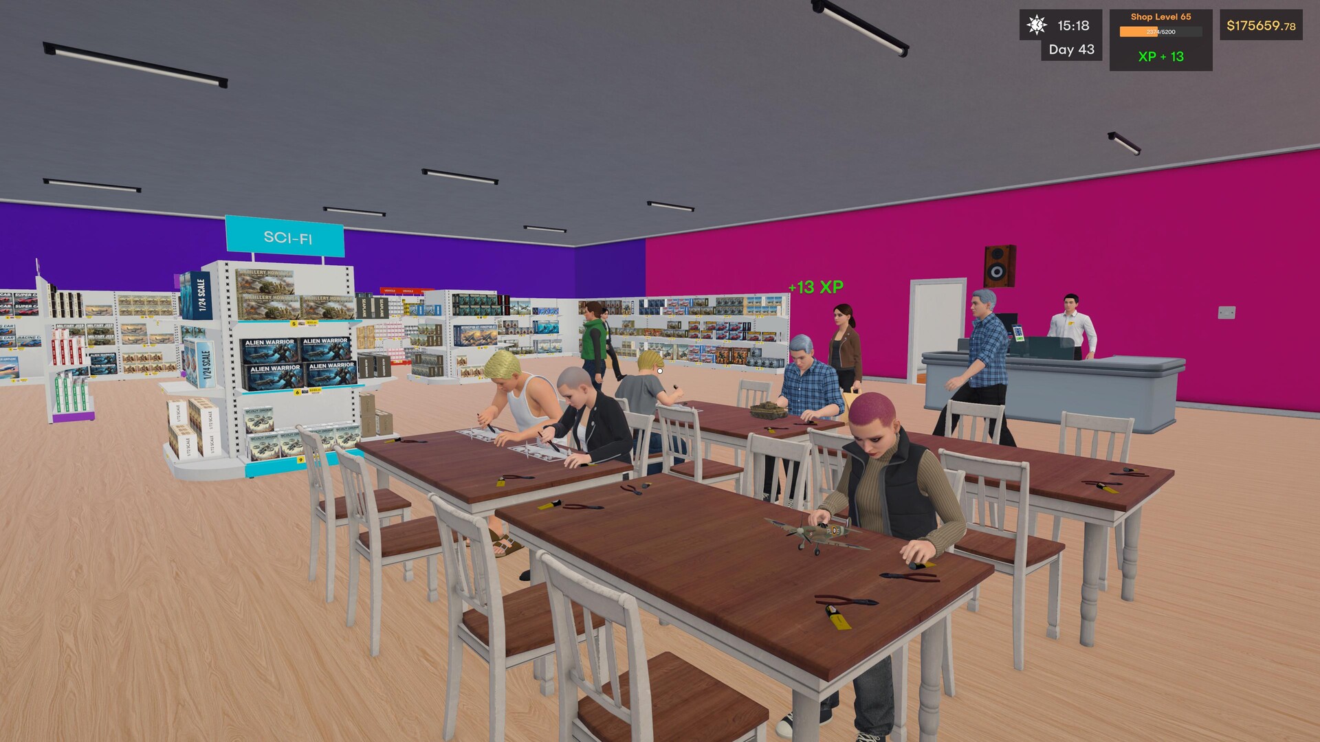Interior de la tienda de modelismo
