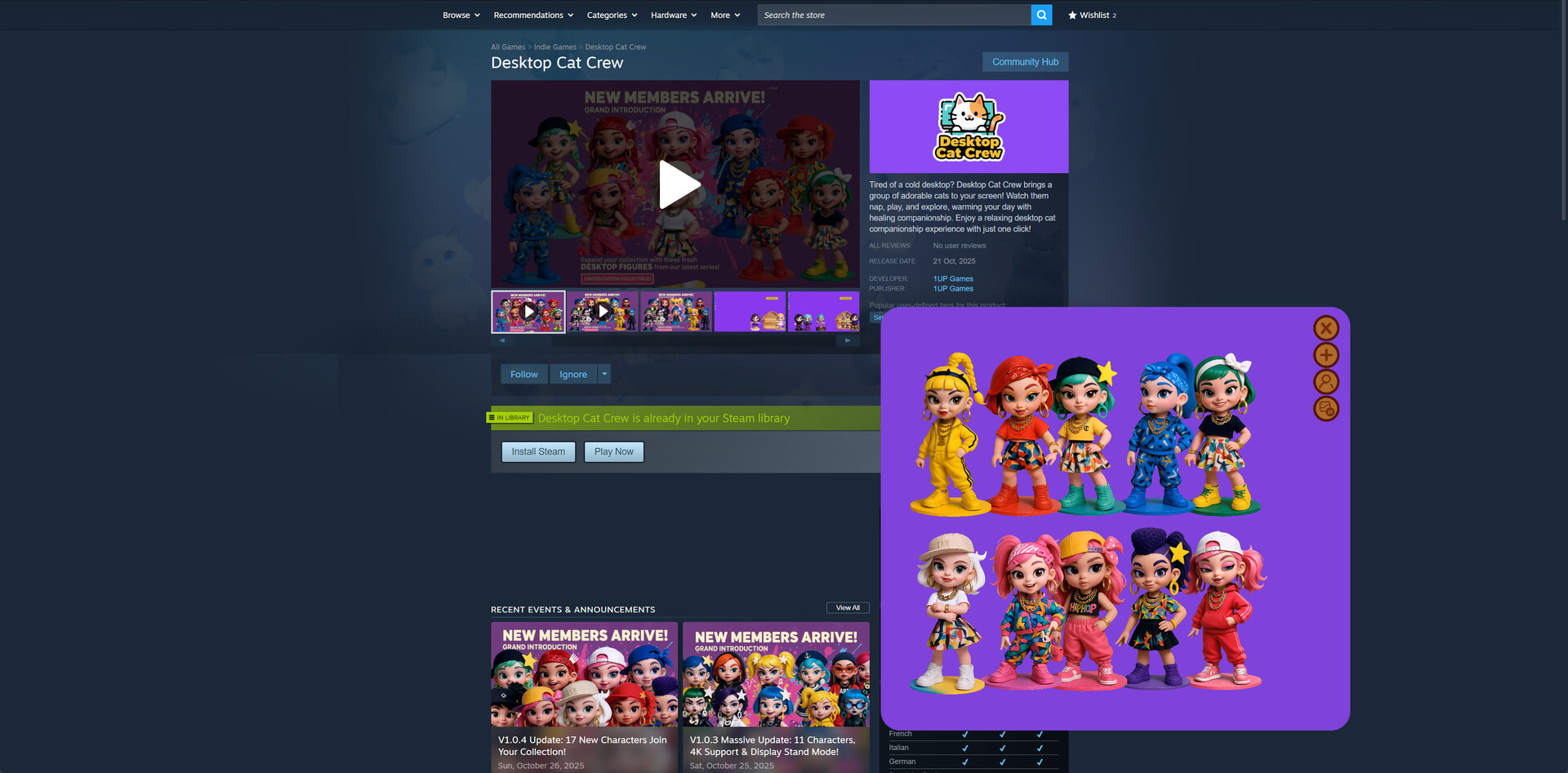 #1. Desktop Pop (Steam) Podle: 1UP Games