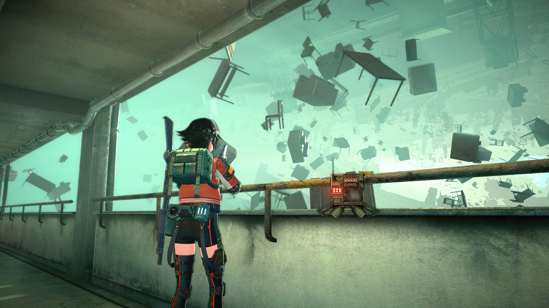 ANOMALITH 重力が反転した異界の一場面