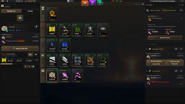 Screenshot of Factory Time gameplay showing in-action mechanics
