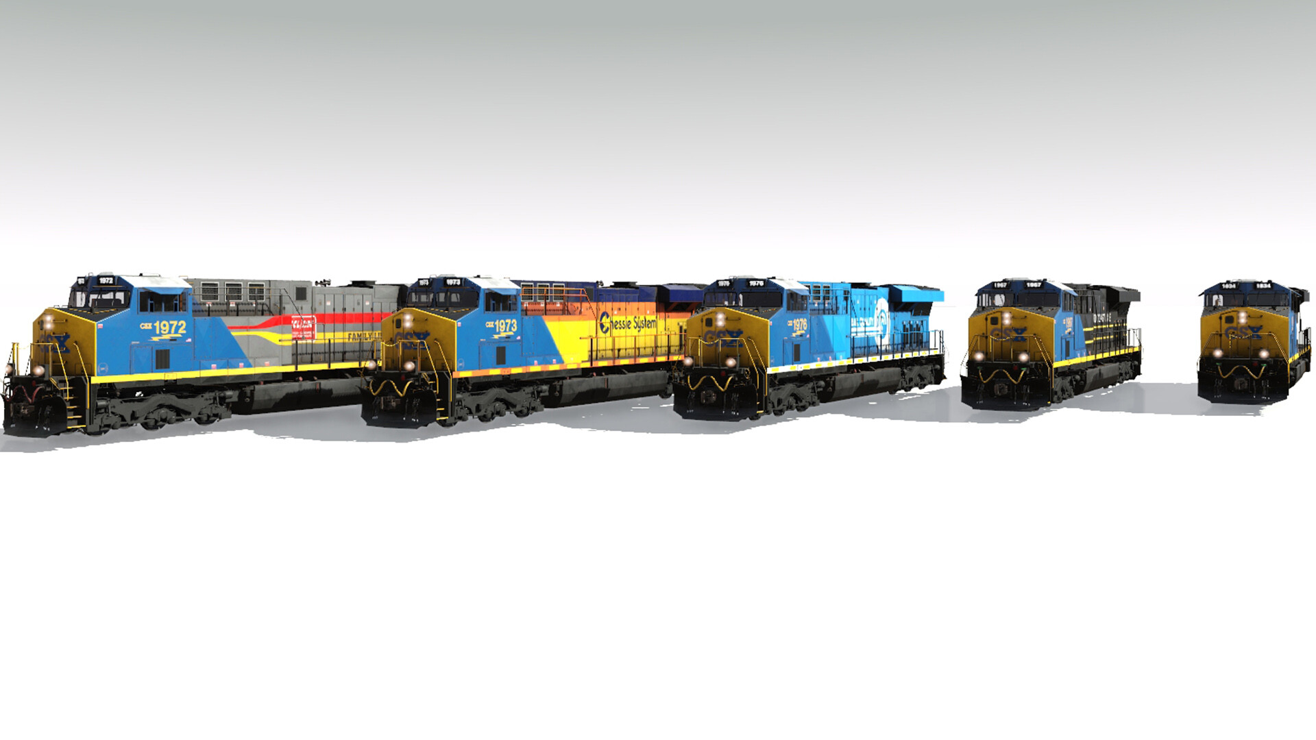 #1. Trainz 2022 DLC - Pro Train: CSX Heritage Loco Bundle 4 (Steam) بواسطة: N3V Games