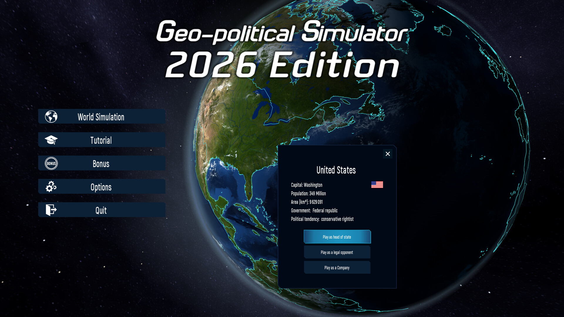 Geo-Political Simulator 2026 Edition Featured Screenshot #1
