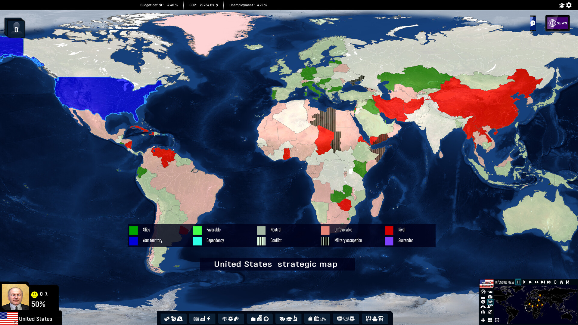 #6. Geo-Political Simulator 2026 Edition (Steam) By: Eversim