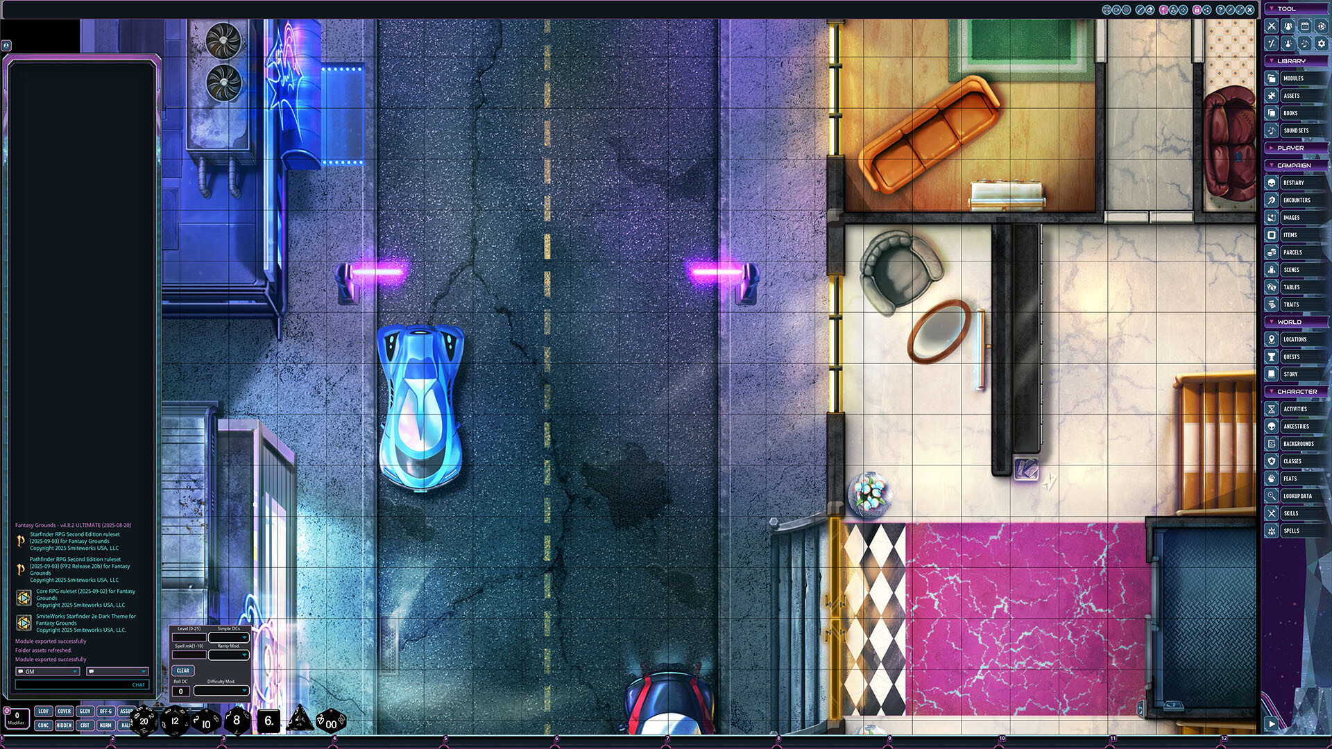 #5. Fantasy Grounds - Starfinder 2 RPG - Flip-Mat: Cityscape Multi-Pack (Steam) 来自: SmiteWorks USA, LLC