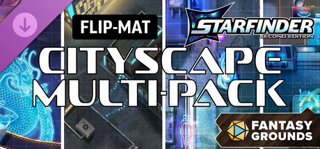 Fantasy Grounds - Starfinder 2 RPG - Flip-Mat: Cityscape Multi-Pack