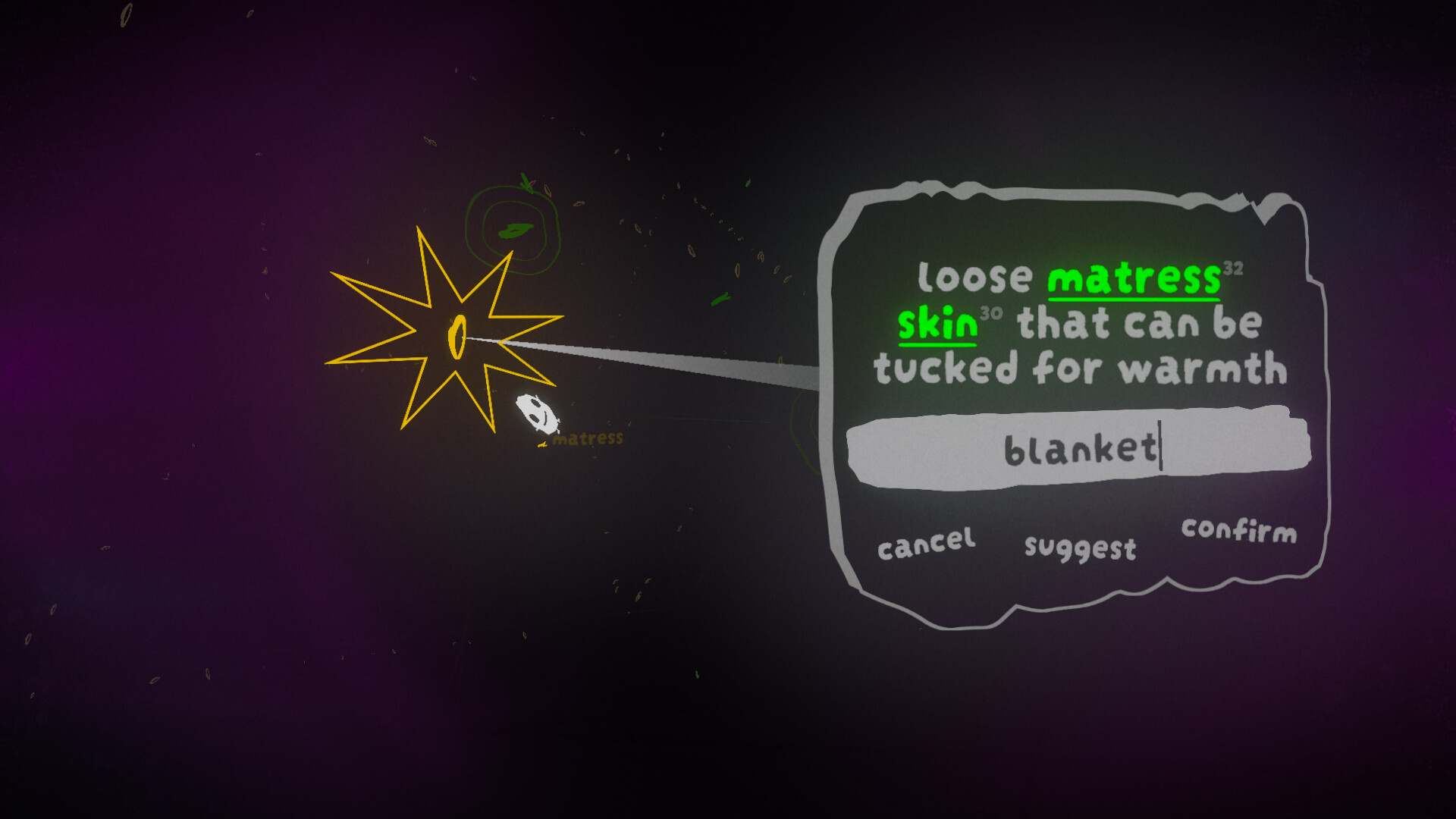 nick¹s recursive videogame⁴ about deciphering word¹⁶ puzzle⁷⁹s to discover your identity²⁵ and redefine the universe³¹⁸! screenshot #6