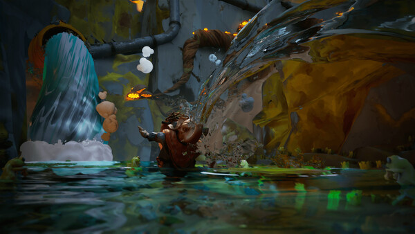Screenshot of Enfant gameplay showing in-action mechanics