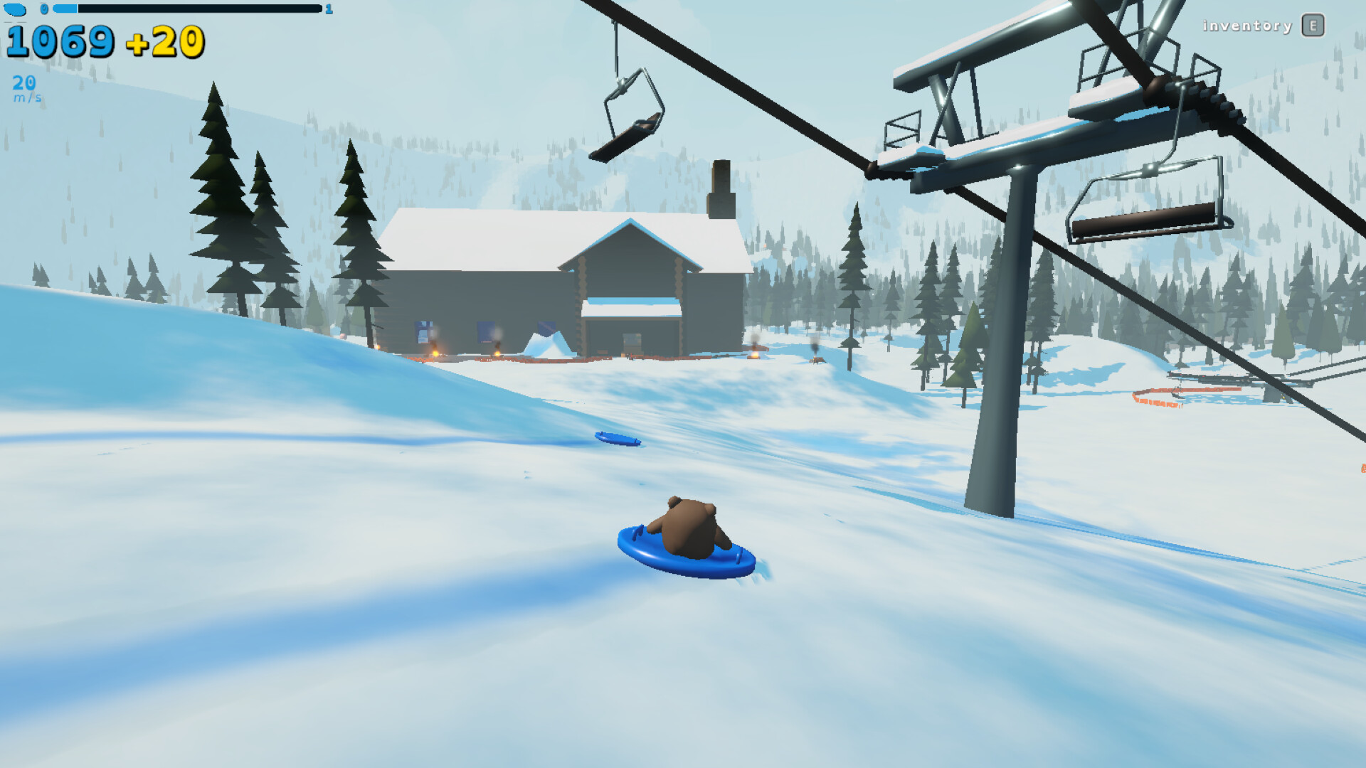 Screenshot of Sledding Game Demo