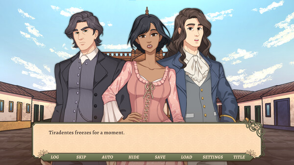Screenshot of Between Love & Uprising: A Cheaters Dating Simulator gameplay showing in-action mechanics