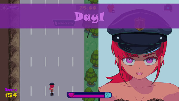 Riding to Bounce City - Fishnet Lingerie set A screenshot 7
