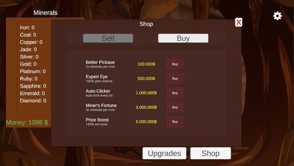 Rock Clicker game for Linux 1