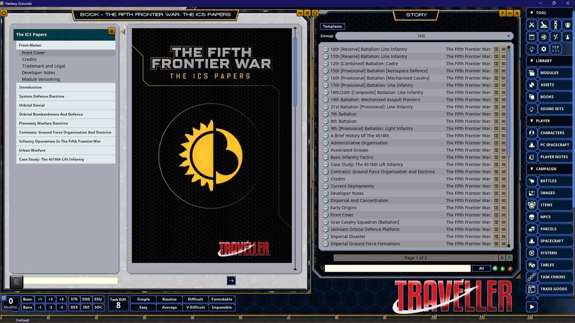 Fantasy Grounds - Traveller - The Fifth Frontier War: The ICS Papers