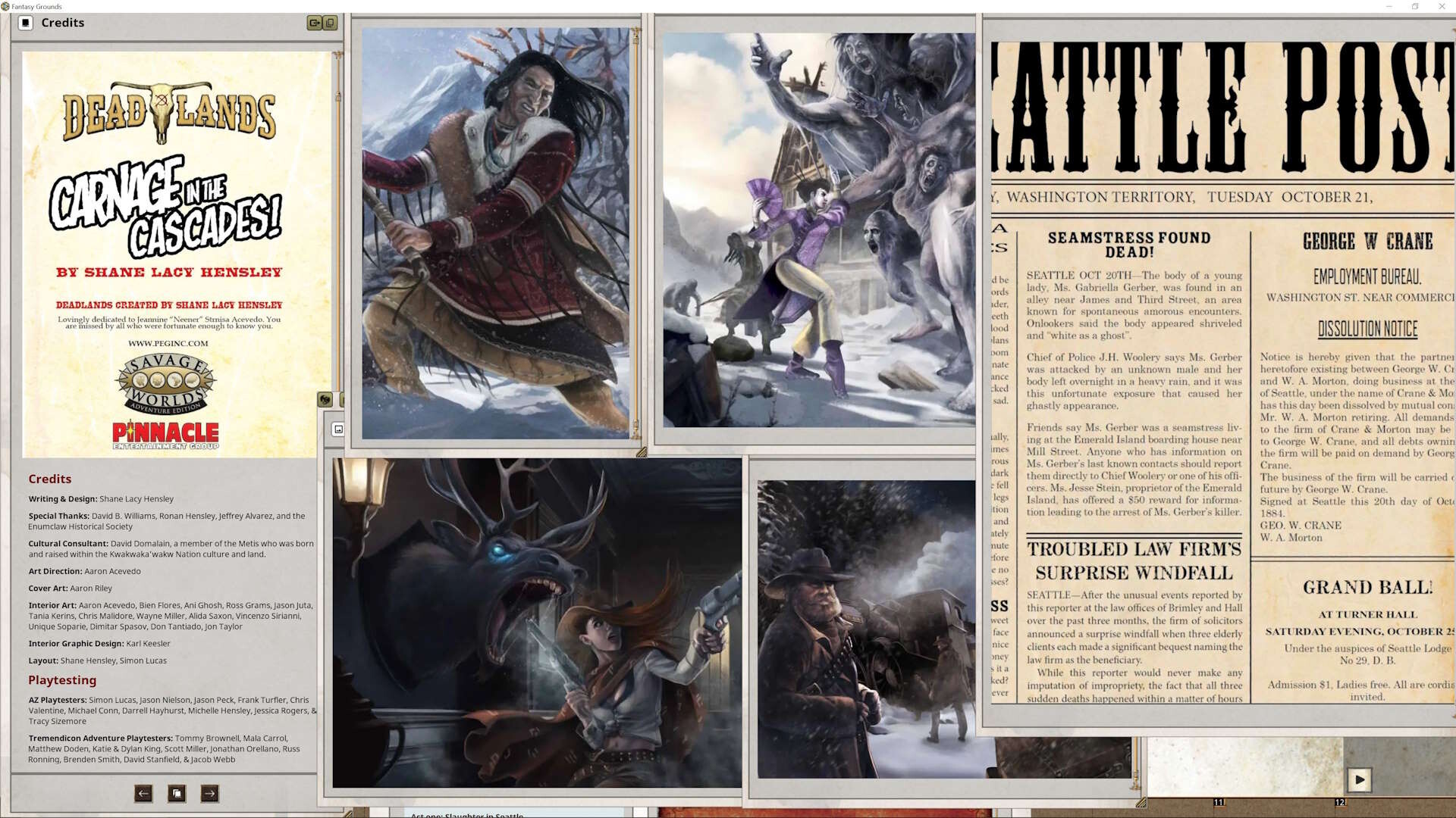 #1. Fantasy Grounds - Deadlands: Carnage in the Cascades (Steam) 来自: SmiteWorks USA, LLC