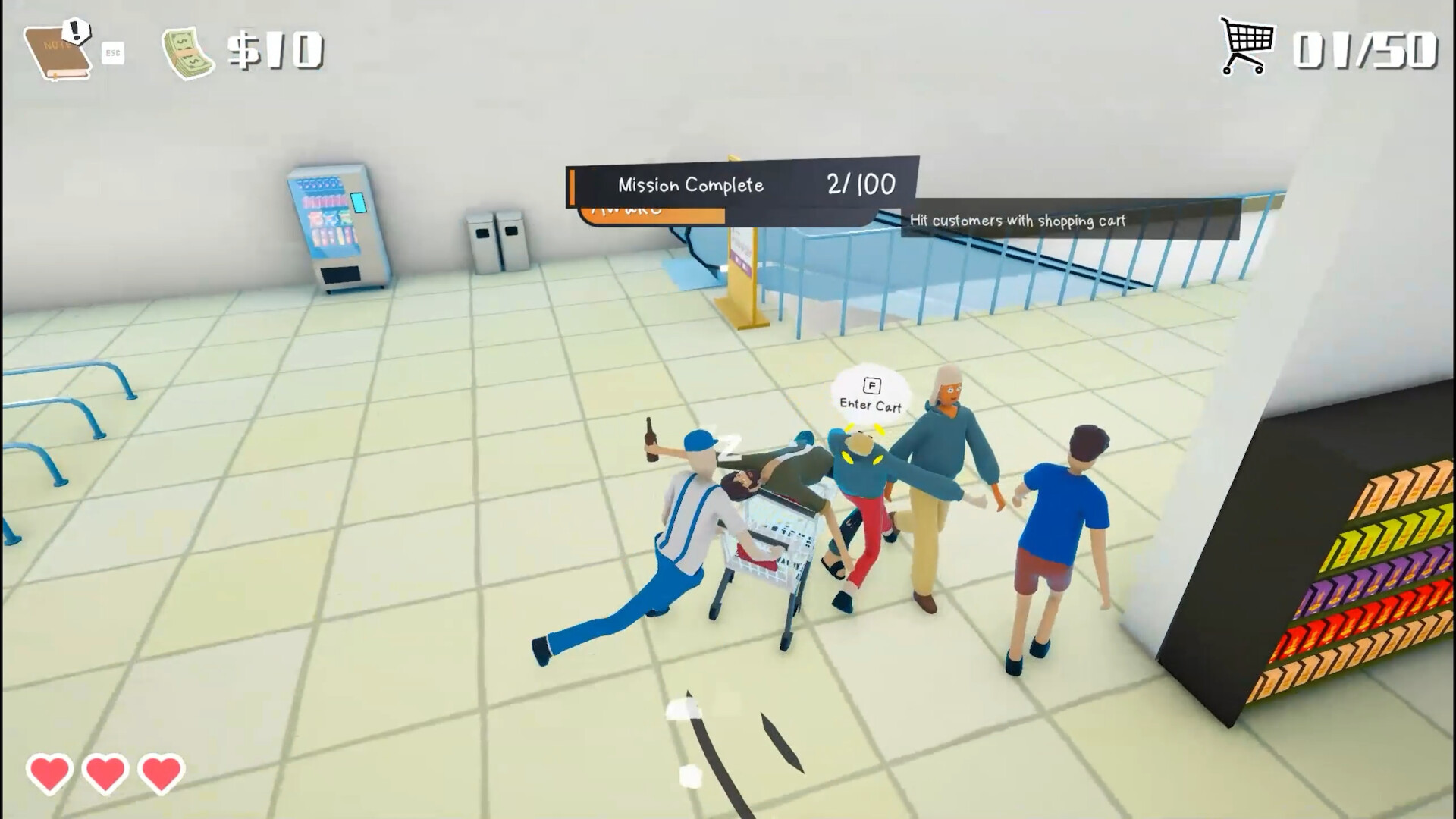 Shopping Cart Pusher gameplay screenshot 1