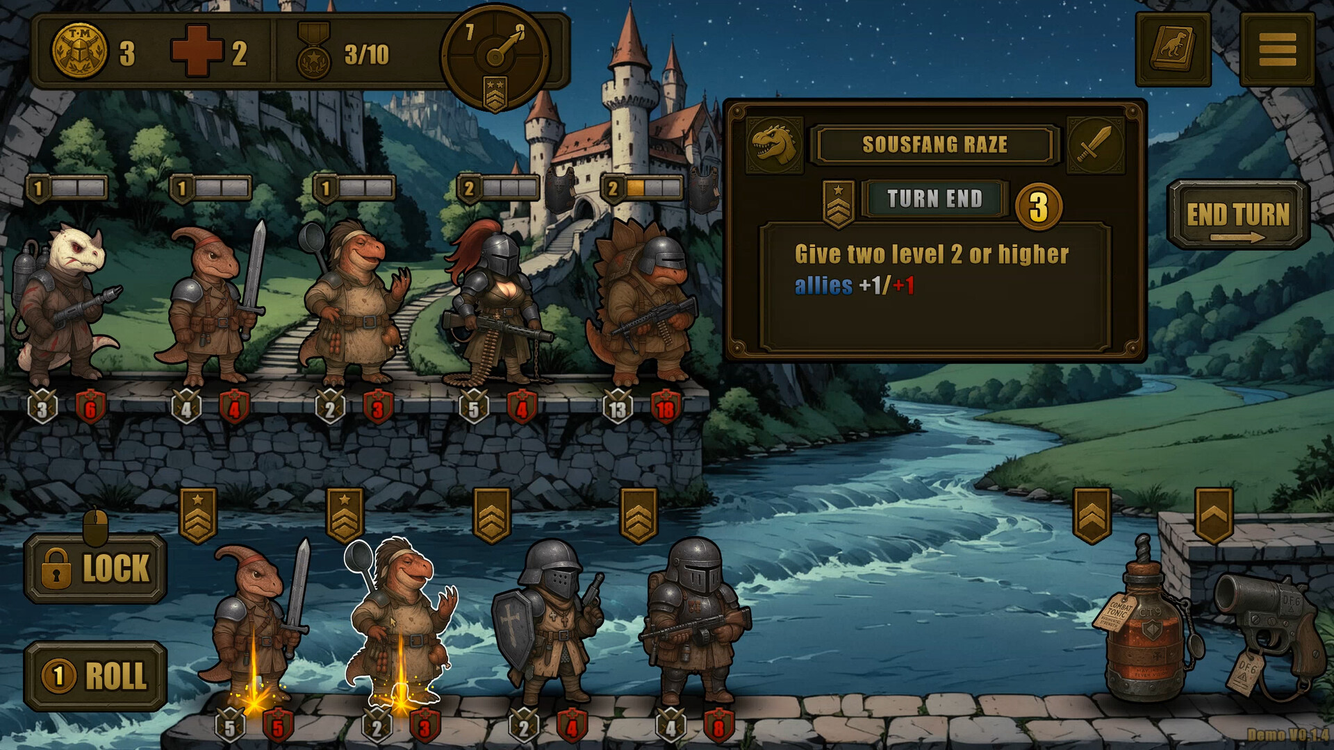 #8. Auto Jurassic Knights Demo (Steam) بواسطة: Proelium Games