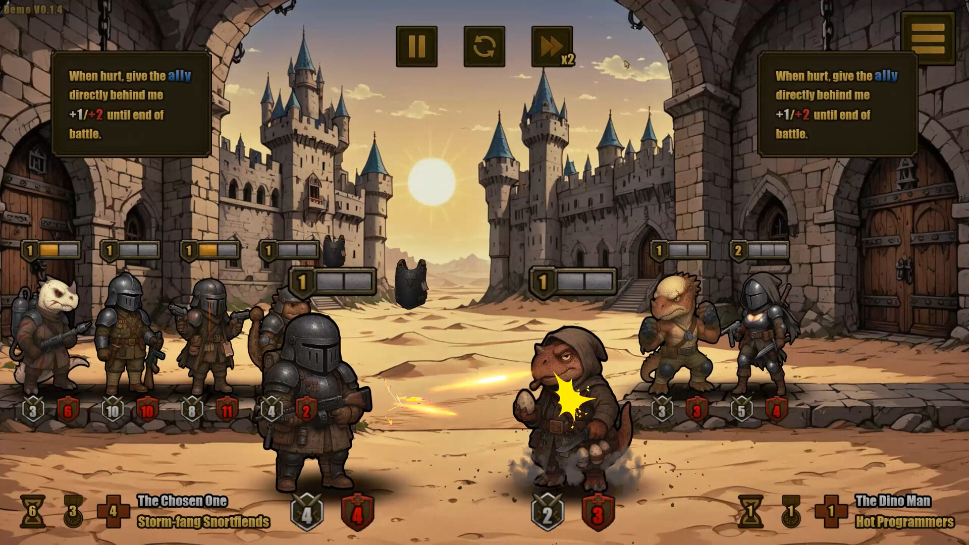 #2. Auto Jurassic Knights Demo (Steam) بواسطة: Proelium Games