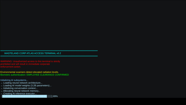 Screenshot of Wasteland Corp gameplay showing in-action mechanics