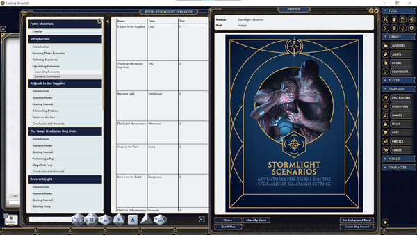 Fantasy Grounds - Stormlight Scenarios