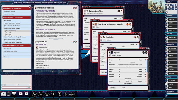 Fantasy Grounds - G.I. JOE Roleplaying Game Ferocious Fighters: Factions in Action Vol. 1
