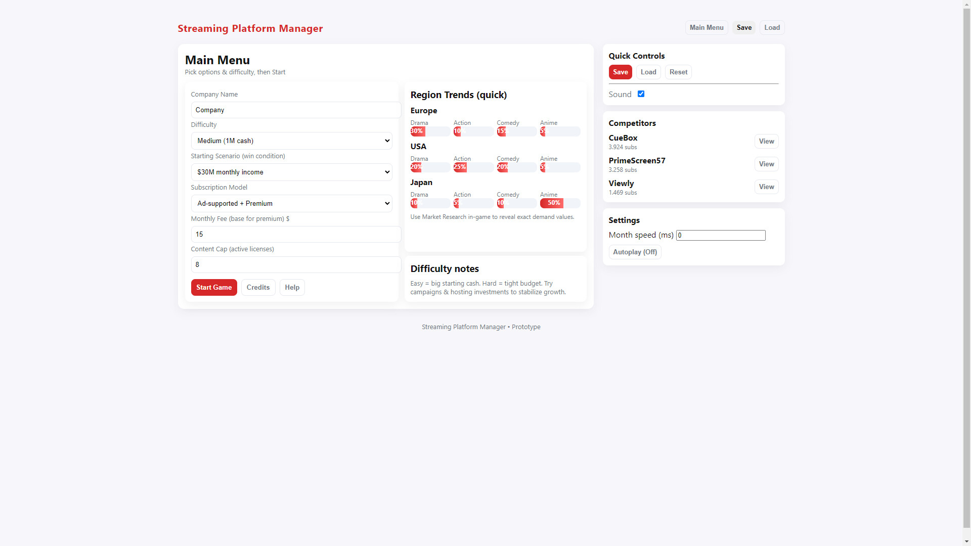 Streaming Platform Manager screenshot #1