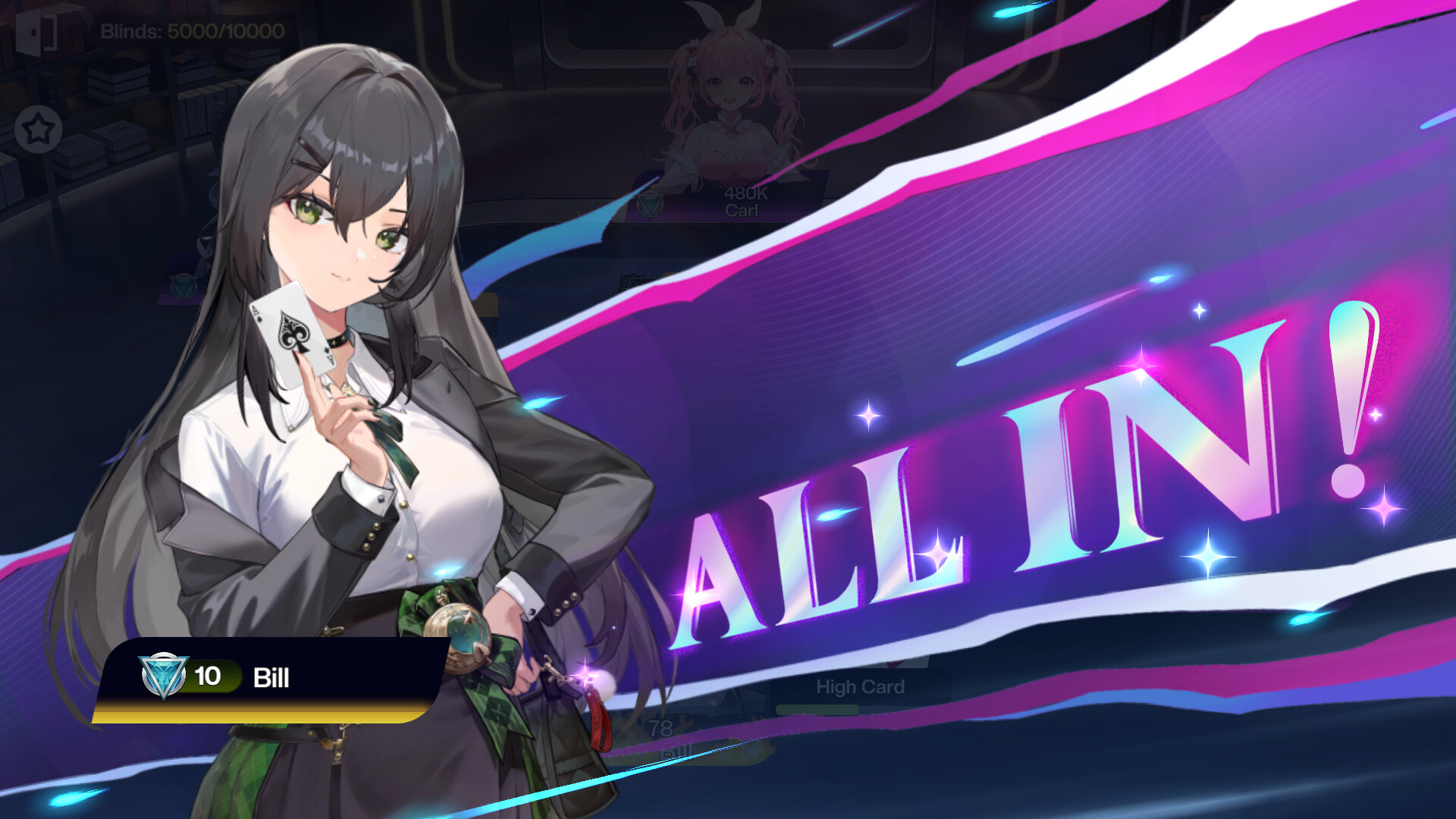 Poker Fate - Anime Girls Texas Hold'em screenshot #2