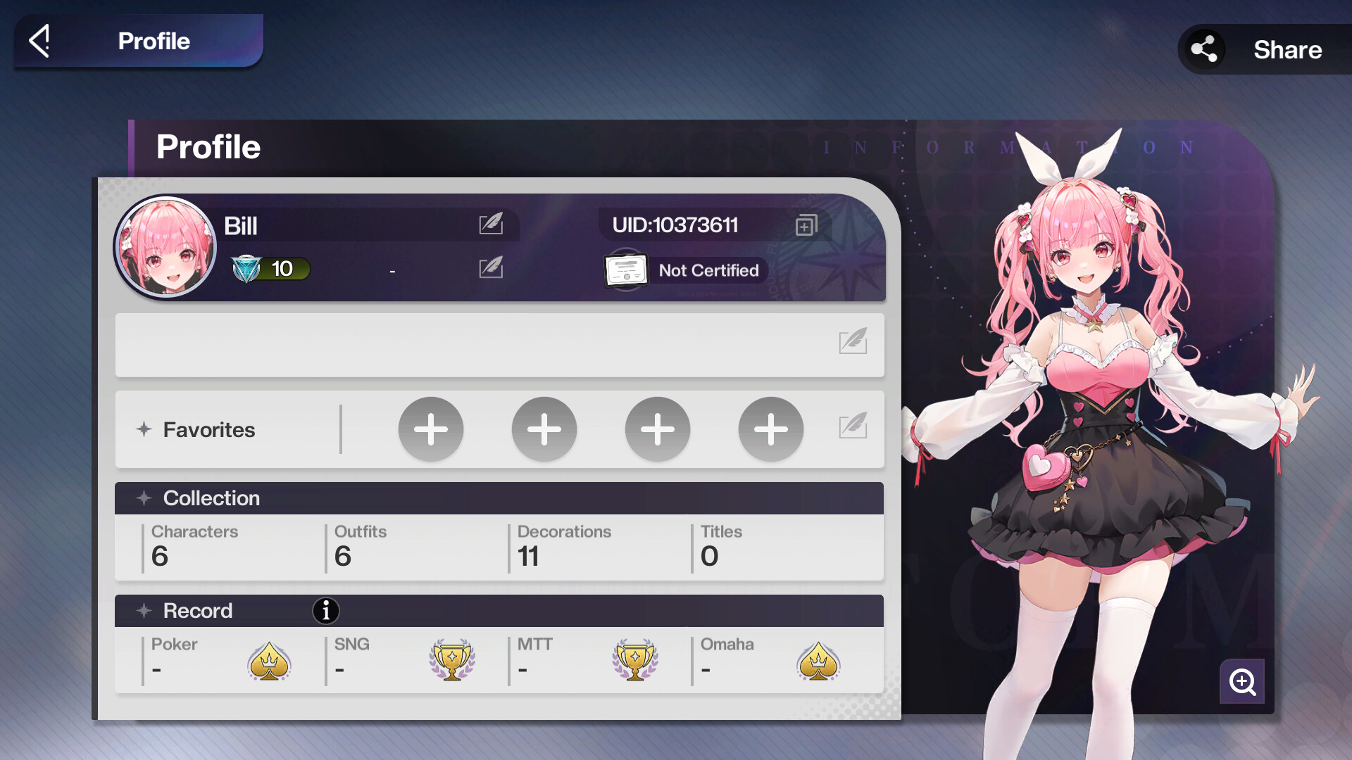 Poker Fate - Anime Girls Texas Hold'em screenshot #5