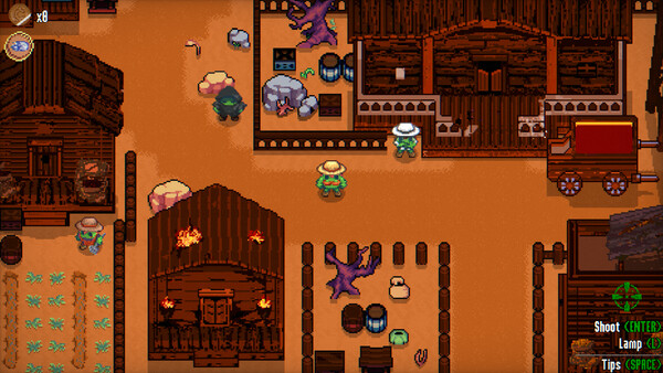 Screenshot of CactusLamp gameplay showing in-action mechanics