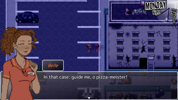 Screenshot of Bad Delivery: Pizza Your Heart gameplay showing in-action mechanics