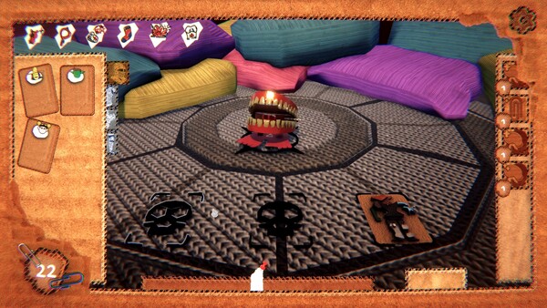 Screenshot of STACK'EM! gameplay showing in-action mechanics
