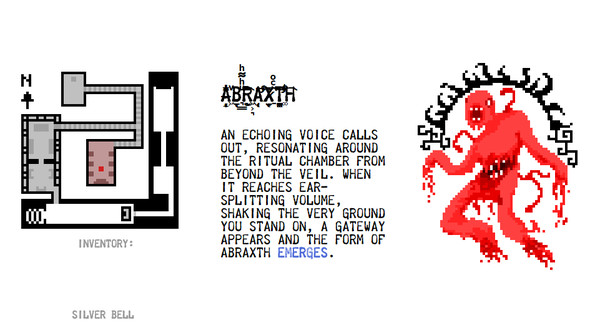 Screenshot of This Book Is A Dungeon gameplay showing in-action mechanics