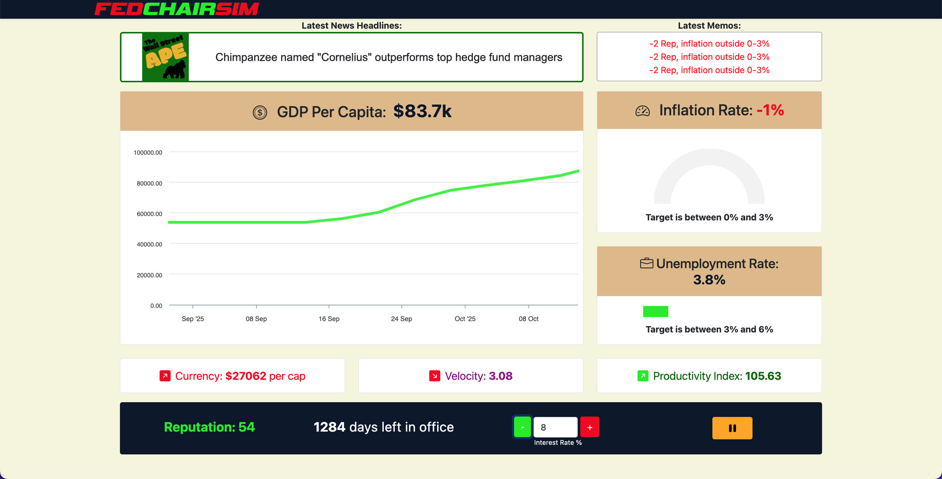 FedChairSim screenshot #3