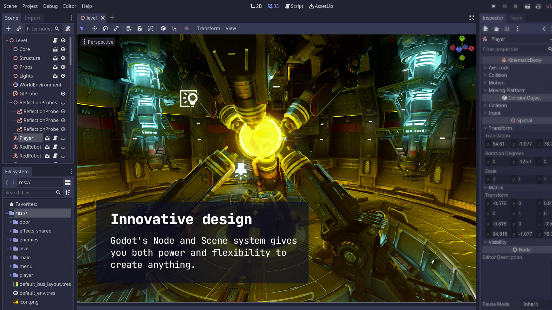 Screenshot of Godot Engine