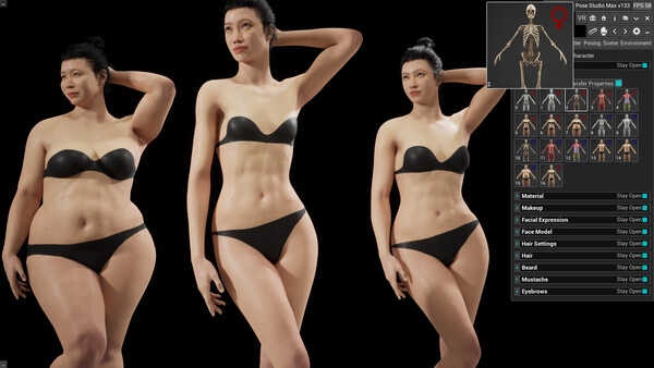 HAELE 3D - Pose Studio Max - Anatomy Drawing References