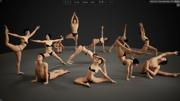 HAELE 3D - Pose Studio Max - Anatomy Drawing References