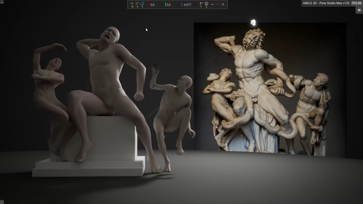 HAELE 3D - Pose Studio Max - Anatomy Drawing References video 5