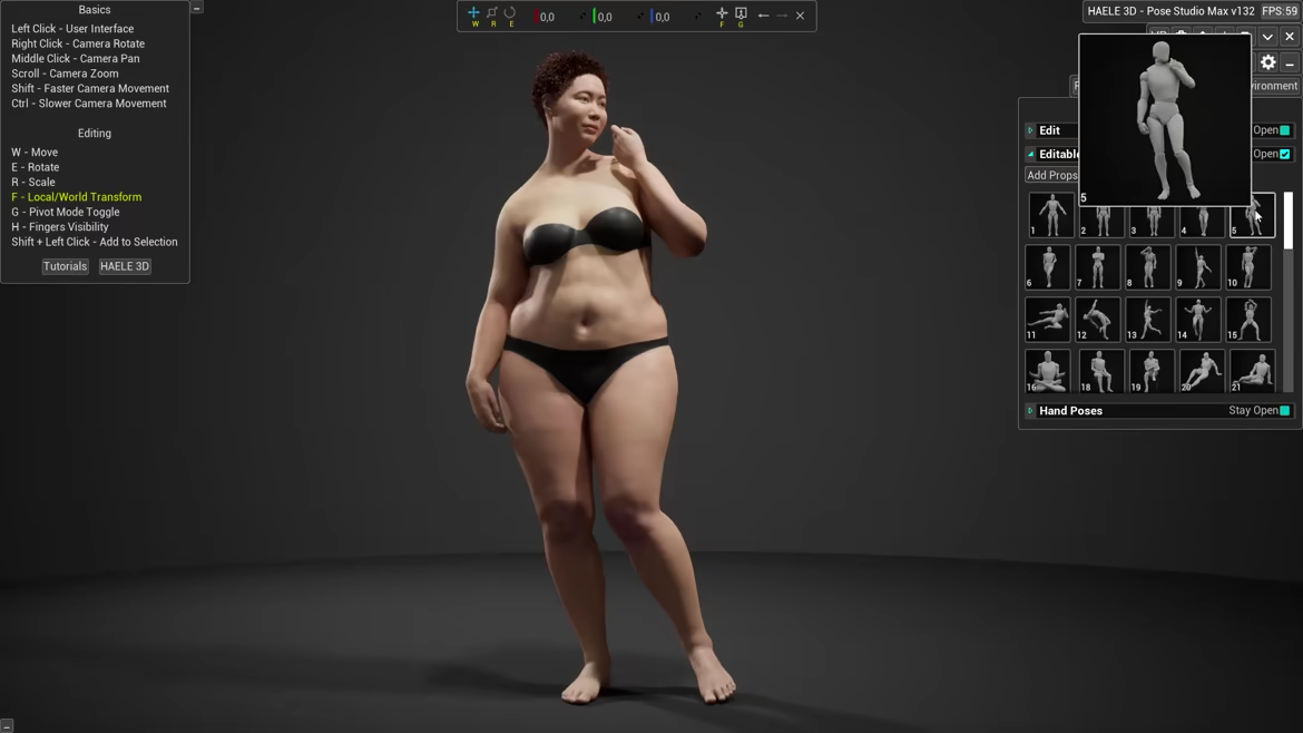 HAELE 3D - Pose Studio Max - Anatomy Drawing References video 3