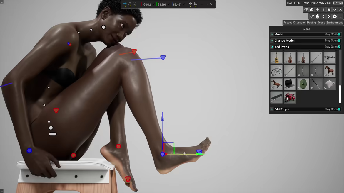 HAELE 3D - Pose Studio Max - Anatomy Drawing References video 2