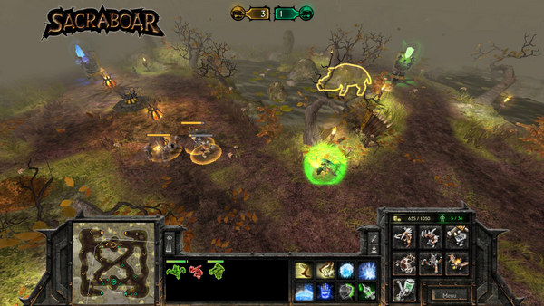 Screenshot z Sacraboar