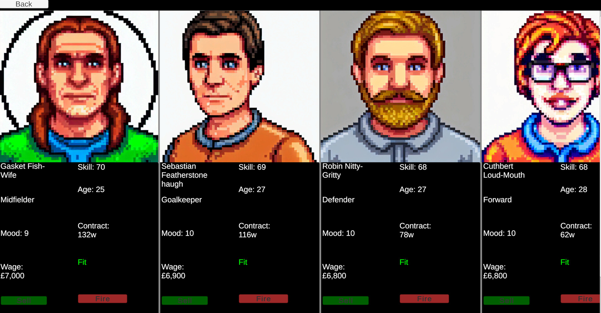 Retro Soccer Manager Sim 89 screenshot #2