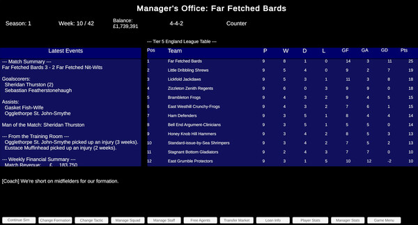 Retro Soccer Manager Sim 89 screenshot 4