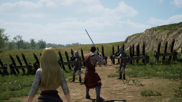 Screenshot of QUEEN'S GUARD gameplay showing in-action mechanics