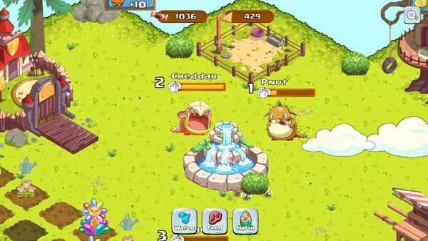 Screenshot of Paunchy Pets gameplay showing in-action mechanics