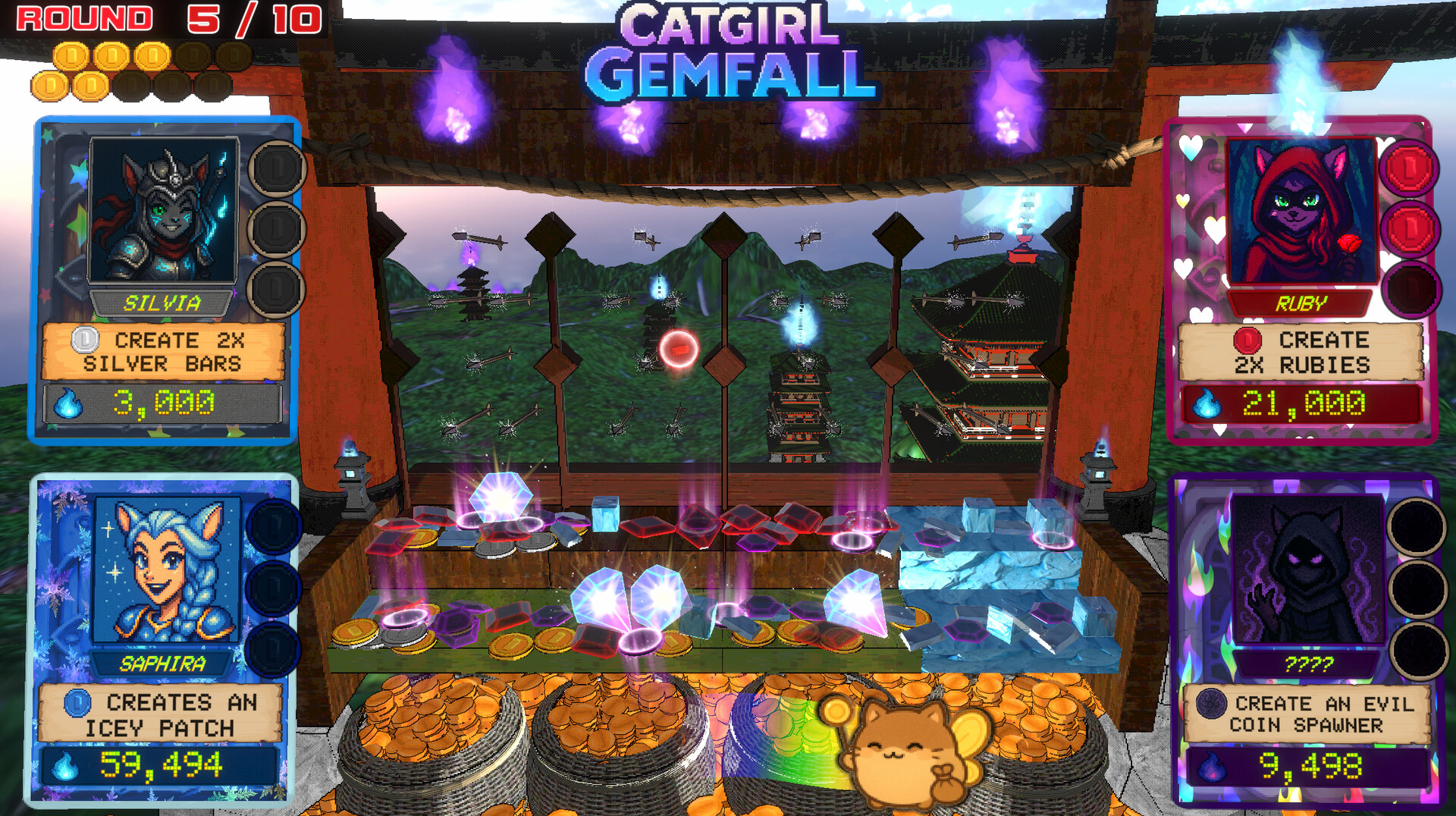 Catgirl Gemfall screenshot #3