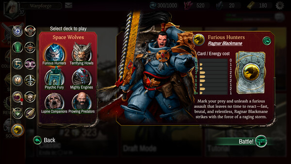 Warhammer 40,000: Warpforge - Space Wolves starter bundle