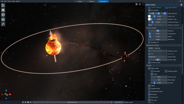 SpaceSim - Astrophysical Simulation Software screenshot 1