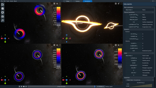 SpaceSim - Astrophysical Simulation Software screenshot 2
