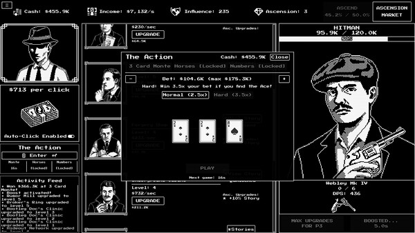 Screenshot of Streetlight Syndicate gameplay showing in-action mechanics