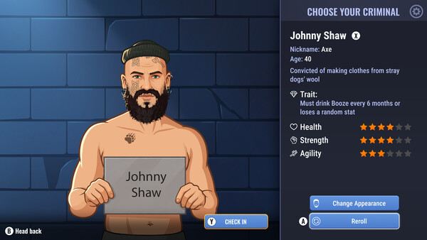 Screenshot of Hoosegow: Prison Survival gameplay showing in-action mechanics