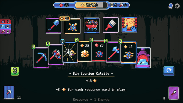 Screenshot of Retromine gameplay showing in-action mechanics