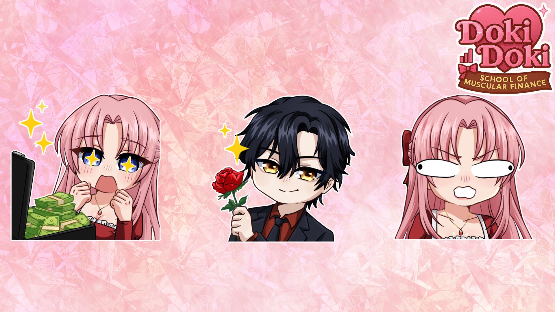 Doki Doki: School of Muscular Finance - Chibistickers Featured Screenshot #1